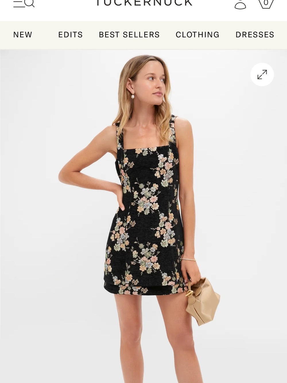 TUCKERNUCK - HYACINTH HOUSE
Black Floral Velvet Rhiannon Mini Dress